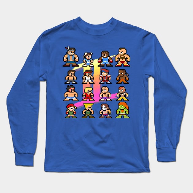 8bit Super Street Fighter II Long Sleeve T-Shirt by 8-BitHero